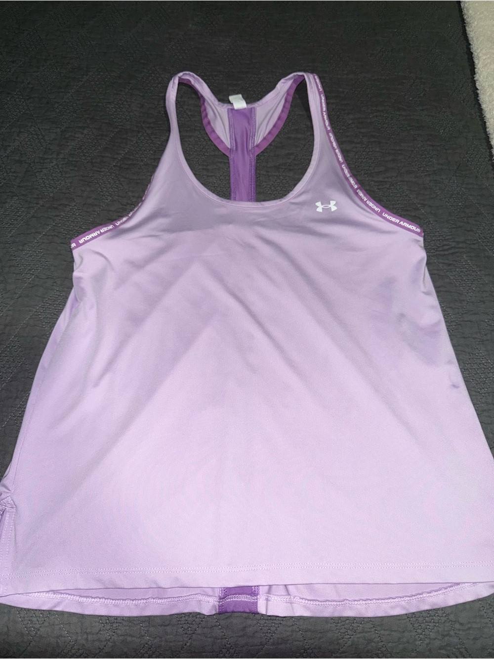 Under Armour Women’s Lavender Purple Loose Racerback Workout Tank Size Small